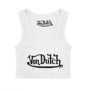NWOT Von Dutch White Crop Top